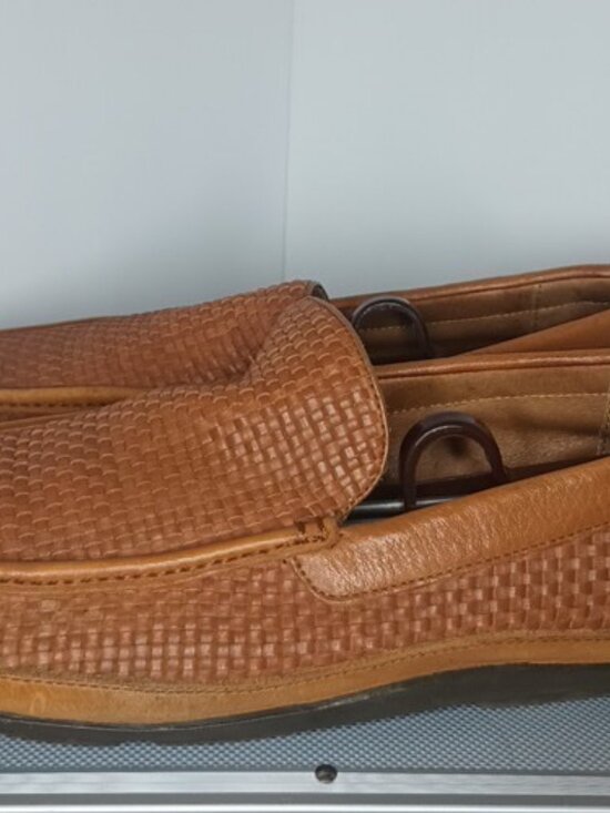 TOMMY BAHAMA Naples Driver Loafers Men\'s 11 M Brown Woven Leather Slip On main image 13